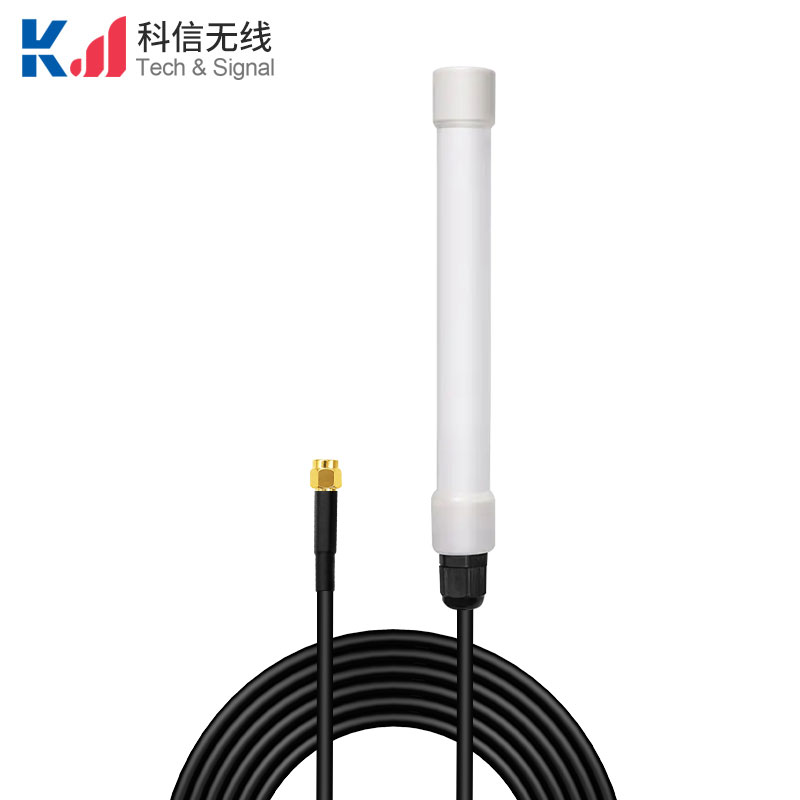 工业数采网关天线出线式白色玻璃钢天线