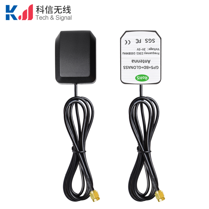 鼠标款BD+GPS+GLONASS三模共用定位天线28dbi高增益二级放大带滤波