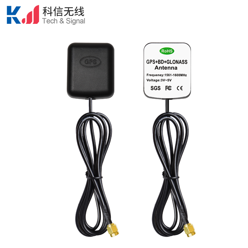 印字款BD+GPS+GLONASS三模共用定位天线28dbi高增益二级放大带滤波