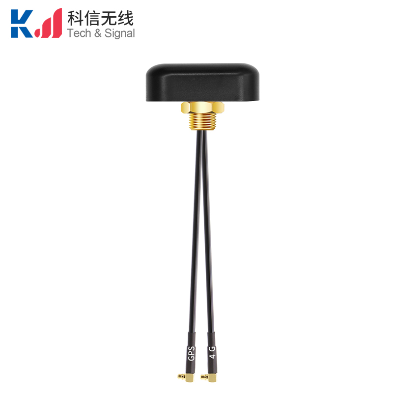 方形款4G+GPS二合一组合天线MMCX-J弯公头内针接头