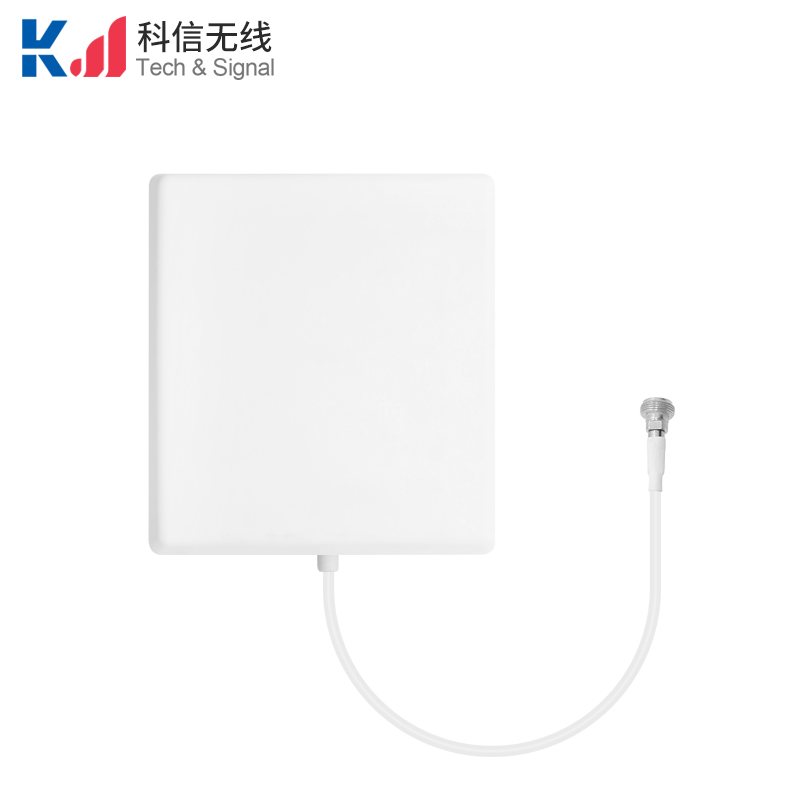 5G室外防水单极化平板天线20CM线N母头-壁挂平板天线698-3800MHz